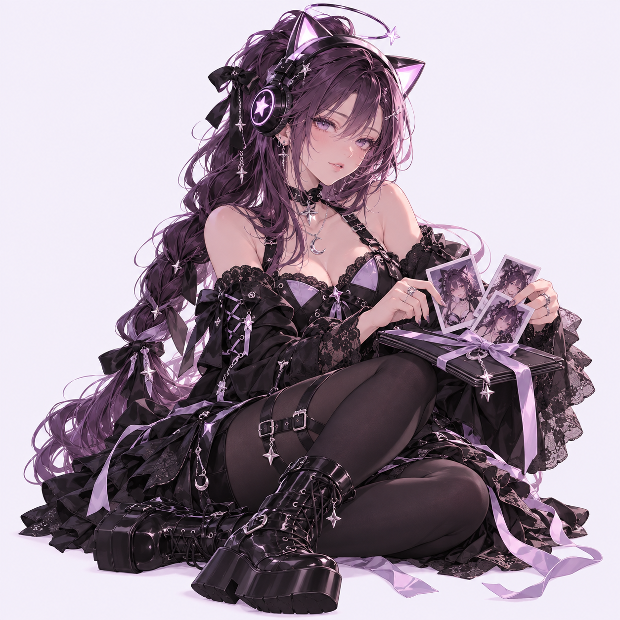 Sora thoughtfully arranging individual content cards and a lavender content bundle
